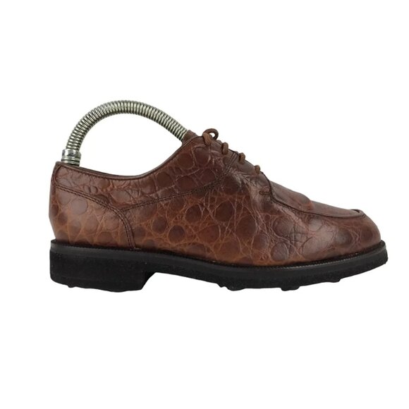 Tags‎ Golf Womens Brown Leather Lace Up Low Top Golf Shoes Size US 5.5 - Picture 1 of 10